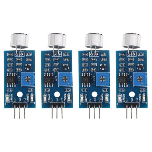 4X 3.3V/3.5V LM393 Microphone Amplifier Sound Sensor MIC Voice Module for