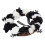 Halloween Wreath Deadwood Skull Black White35cm 7