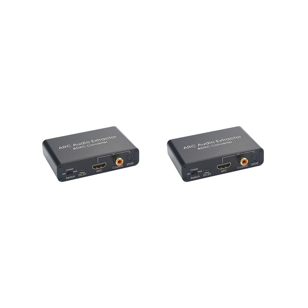 2X 192Khz Arc Audio Adapter Extractor Digital To Analog Audio Converter Dac Spdif Coaxial Rca 3.5Mm Jack Output 6032391569587