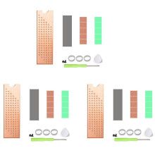 3X Dissipador de Calor M.2 NVMe SSD de 0,8 mm para M2 2280 Dissipador de Calor de Cobre de Disco Rígido de Estado Sólido com Almofada Térmica para