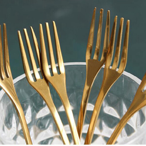 40Pcs Stainless Steel Flatware Fruit Fork Dinnerware Appetizer Snack Dessert Fork Kitchen Tableware Leaf Shape 1