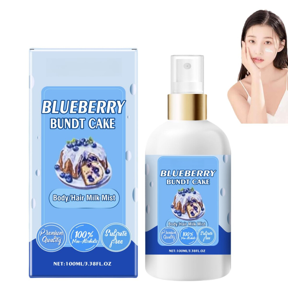 Cream Vanilla Body Mist With Puff Scent, Longlasting Hair And Body Fragrance Spray