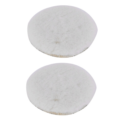 2X Car Van Valeting Polisher Buffer Lamb Wool Polishing Pad 6 inch