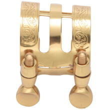 2X New Carved Metal Ligature Alto Sax Clarinet Mouthpiece Ligature Clip for Alto Saxophone