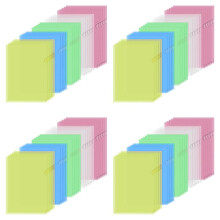 100Pcs Plastic Folders A4 Sleeves Wallets for Protection Files with Top & Side Open Sleeves for A4 Paper Work Office