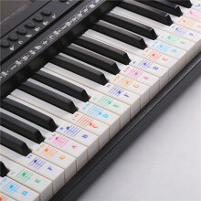 3X Transparent Piano Keyboard Sticker 49/54/61/88 Key Electronic Keyboard 88 Key Piano Stave Note Sticker for Piano Keys