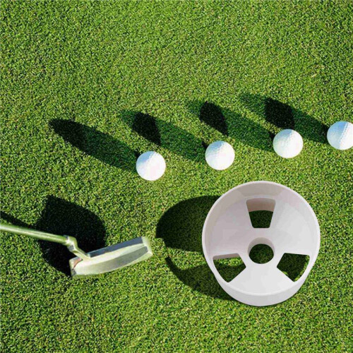 2pcs 2.7cm Aperture Outdoor  Training Flagpole Hole Cup  Training Aids Three Holes White Plastic  Hole Cup 2