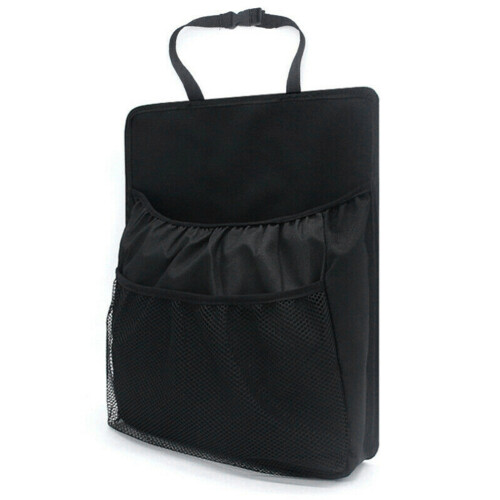 2X Car Net Mesh Pocket  Back Multi-Pocket Storage Bag Organizer Holder Black