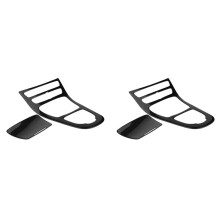 2X Car Center Control Gear Schalttafel Dekorative Zierabdeckung Kohlefaserfarbe für E-Klasse W213 2015-2018