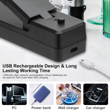 Tasche Sealer-2In1 Tragbare Wiederaufladbare Hand Sauger & Cutter für Die Aufbewahrung Von Plastik TüTen Lebensmittel 2 Stücke Schwarz