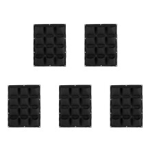 5X Garden Vertical Planter Multi Pocket Wall Mount Living Growing Bag  Indoor/Outdoor Herb Pot, 12-Pocket, Black