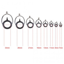 16 Pcs Fishing Rod Guide Oval Fishing Rod Eyes Guides  Rings Pole Repair Kit Mixed Size Double Leg Rings