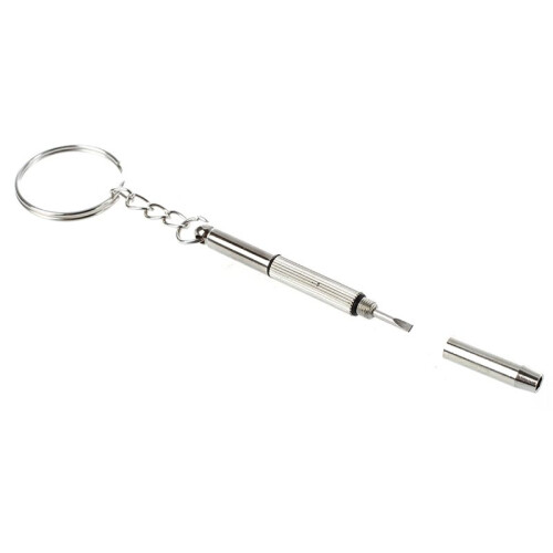 2X  Screwdriver 3 in 1 Phillips Flat Nut Hexagonal Hollow Keychain Sunglasses 1