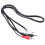 2Pcs 3.5mm Headphones Plug Jack to 2 x RCA AV Audio Cable 3