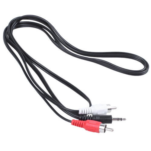 2Pcs 3.5mm Headphones Plug Jack to 2 x RCA AV Audio Cable 2