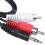 2Pcs 3.5mm Headphones Plug Jack to 2 x RCA AV Audio Cable 4