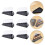 200Pcs Cake Slice Plastic Clear Cupcake Container Cheesecake Box with Blister Box with Black Bottom 1