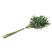 18 Pcs Eucalyptus Plastic Leaves Bunch for Home Christmas Wedding Small Faux Foliage Fake Money Leaf Plant Green