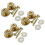 6pcs Golden Strap Button w/ Mounting Screw for Guitar Mandolin 1