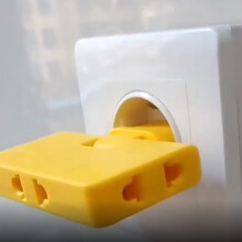 2X Gire El Convertidor de Enchufe de la UE 3 En 1 Extensor de Salida Giratorio Enchufe de Extensión de 180 Grados Adaptador de Salida de Enchufe