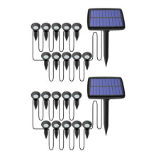 2X 10 in 1 Solar Leuchten im Freien Wasserdichtes Solar Rasen Licht Solar Licht für die Garten Weg Pool Dekoration