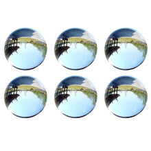 6st 40 mm Klart Glas Kristallkula Healing Sphere Fotografi Rekvisita Presenter