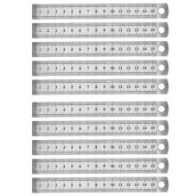 10pcs 15cm 6 Inch Stainless Metal Ruler Measuring Tool