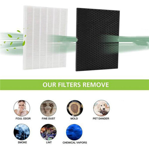 2X Replace Filter H for Winix 5500-2 Air Purifier,HEPA Filter Activated Carbon Filter Combo Pack Compare to Part 116130 2