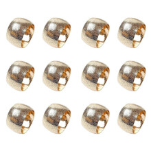 12Pcs Gold Metal Napkin Rings, Elegant Wedding Napkin Holder Rings, Perfect for Table Decor Celebrations Parties