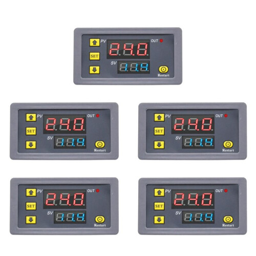 5X Digital  Delay Relay LED Display Cycle Timer Control  Adjustable Timing Relay  Delay  AC110-220V