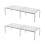 2X Expandable Kitchen Counter Shelf Organizer , Shelf with Retractable , Multi-Purpose Spice Rack Plastic White 2