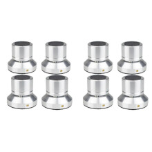 8X Lautsprecher-Isolationsständer, Bleilegierung, Verstellbares Tablett, Keramik-Kugelfuß, Lautsprecherständer, Isolationsfüße, Spike, Silber