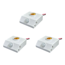 3X E27 LED Support de Lumière Ampoule PIR Corps Humain Capteur Infrarouge Support de Lampe 220 V avec Interrupteur de Régulation Détecteur de