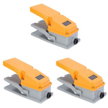 3X LT4 Foot Aluminium Case Treadle Pedal for Machine Tool Control Silver Contact