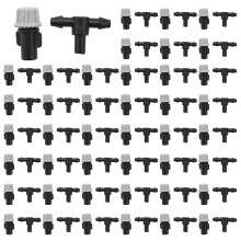 800Pcs(400 Pairs)Garden Irrigation Kit Adjustable Atomization Dripper Atomization Connection Tee Joint