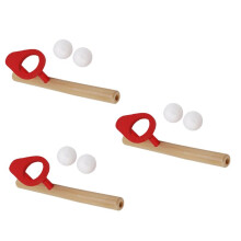 3Satz Klassische Holzspiele Schwimmende Kugel Blasrohr & Kugeln Blaest Spielzeug