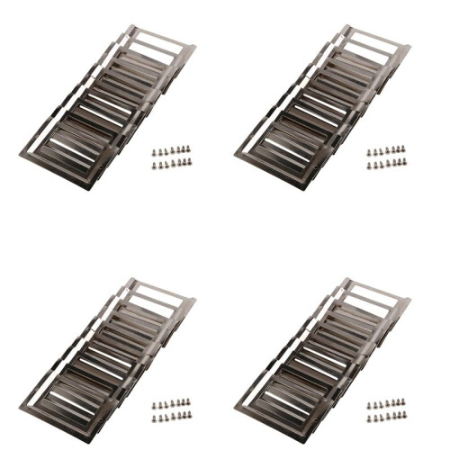 Post Office Library File Drawer Metal Tag Label Holder, Silver Tone, 40 Pieces