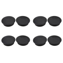 8 Pcs 50mm Diameter Desk Wire Cord Cable Grommets Hole Cover Black