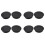 8 Pcs 50mm Diameter Desk Wire Cable Passacavi Passacavo Nero 2