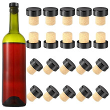 240 Pieces Cork Plugs Cork Stoppers Tasting Corks T-Shape Wine Corks with Top Wooden Wine Bottle Stopper Bottle Plugs