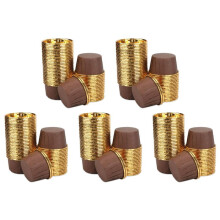 250 Stuks Aluminiumfolie Cupcake Cups Wegwerp Muffin Liners Bakvormpjes Aluminium Cupcake Tip Pan Ramekin Houders Kleine Pudding Cups-Goud + Bruin