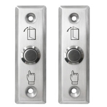 2X Interrupteur de Bouton de Sortie en Acier Inoxydable pour SystèMe de ContrôLe D'AccèS de Porte de Serrure Bouton de Déverrouillage de Porte de