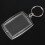 20Pcs Transparent Blank Insert Photo Picture Frame Key Ring Split Keychain 5