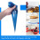 200 Pçs Saco de Confeitar Descartável Extra  21 Polegadas Decoração de Bolo Glacê Creme de Confeiteiro Decoração de Sobremesa Saco de Confeitar 9