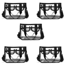 5X Transparente Umhänge Tasche, Kosmetik Tasche Wäsche Sack - Stadium Approved Wallet