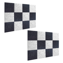 Panneaux de Mousse Acoustique de 24 Pièces, Panneaux D'Insonorisation à Bord Biseauté