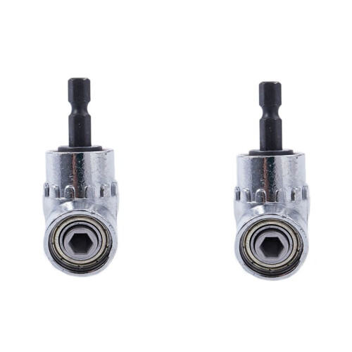 2X New 105 Degrees 1/4 Inch Extension Hex Drill Bit Adjustable Hex Bit Angle Driver Screwdriver Socket Holder