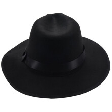 2X Unisex Herr Dam Hattar Kepsar Panama Fedora Trilby Rak Bred BräTte HåRd Filt Svart