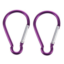 2X Large D Shaped Aluminum Carabiner Bi-Colored Clip Hook for Hiking Camping