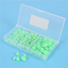 300Pcs Oval Soft Luminous Fishing Beads Sea Fishing Lure Floating Float Tackles